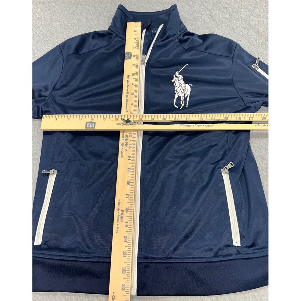 Polo Ralph Lauren Kids Navy Zip-Up Jacket Big Pony Logo Size L (14-16) - Picture 3 of 9